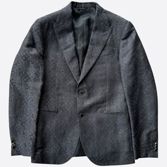 Louis Vuitton Black Flower Monogram Blazer Jacket - Picture 1 of 8